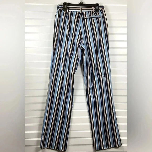 INC International Concept Stretchy Blue, cream& Tan Striped Pants Size 4 - Picture 3 of 5